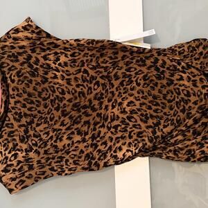 DKNY Women's Leopard Print Top, Size M
